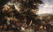 BRUEGHEL, Jan the Elder Garden of Eden fdgd oil painting reproduction